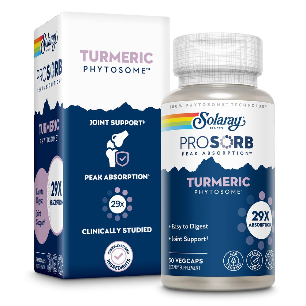 SOLARAY ProSorb Turmeric bottle with 60 servings for daily joint support