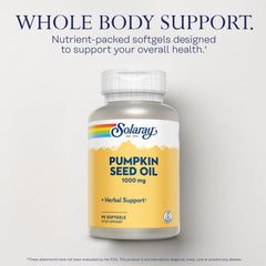 Detail of plant sterols in SOLARAY pumpkin seed oil for phytosterol support
