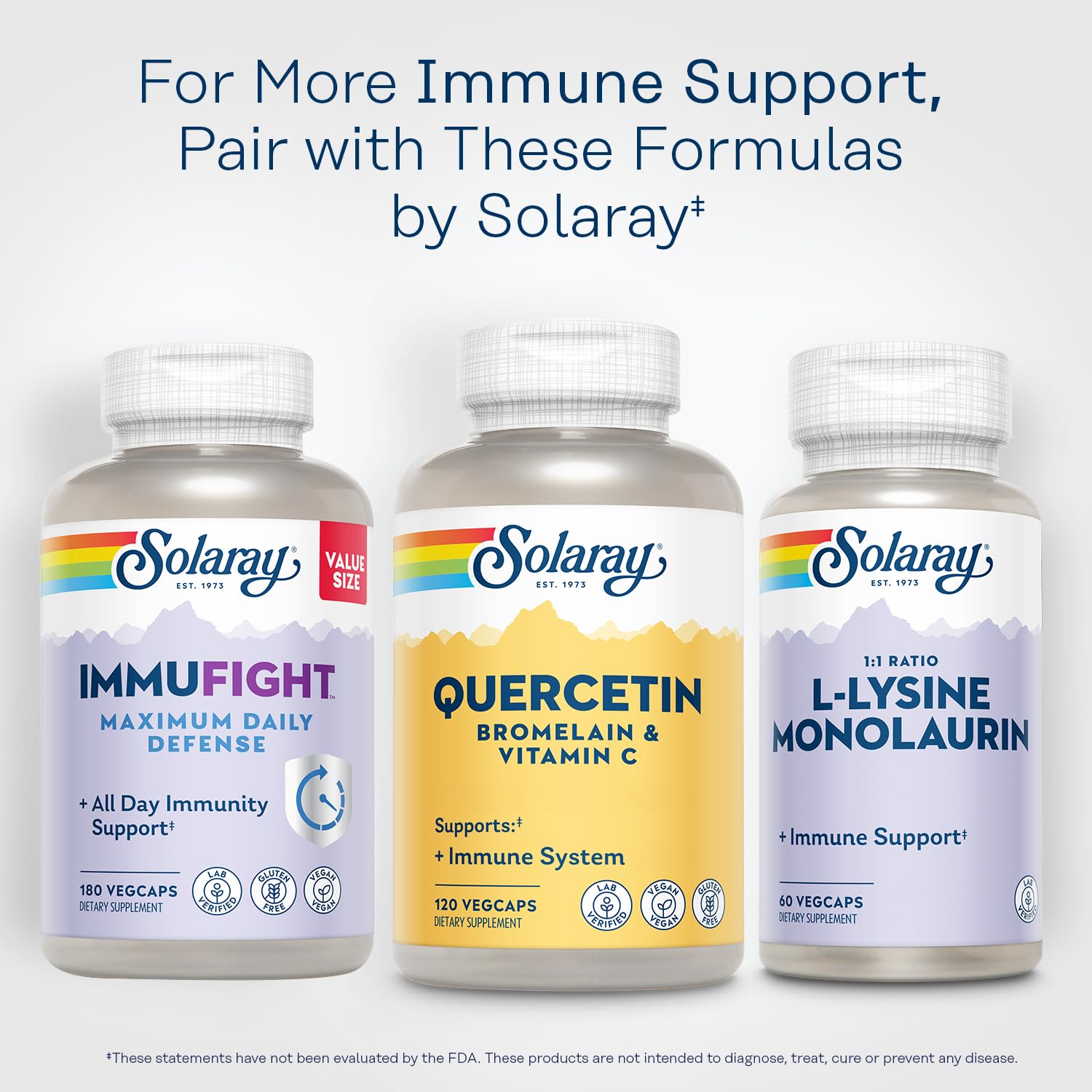 SOLARAY QBC Plex close-up of capsules for convenient daily dosing.