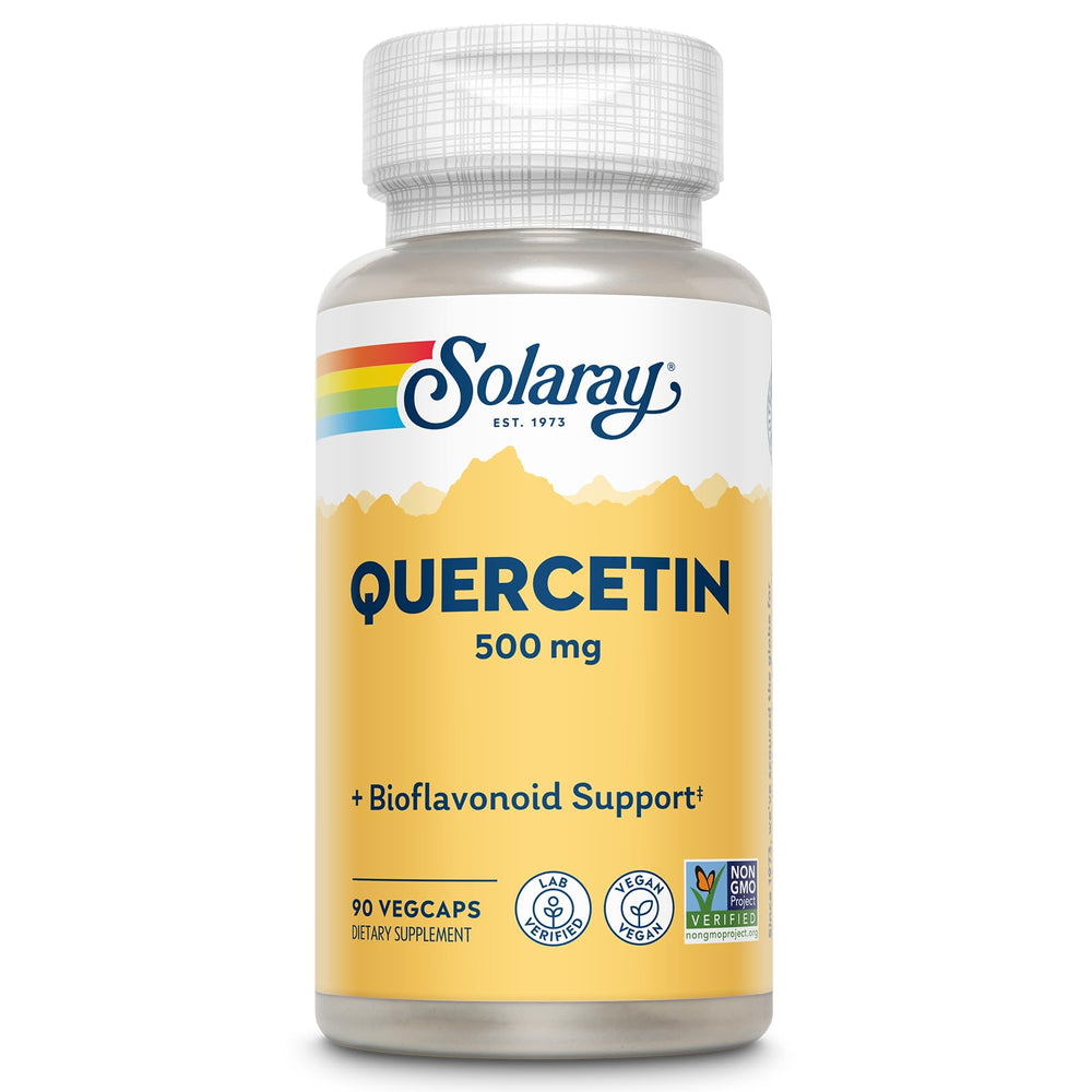 SOLARAY Quercetin 500mg capsules bottle supports daily wellness