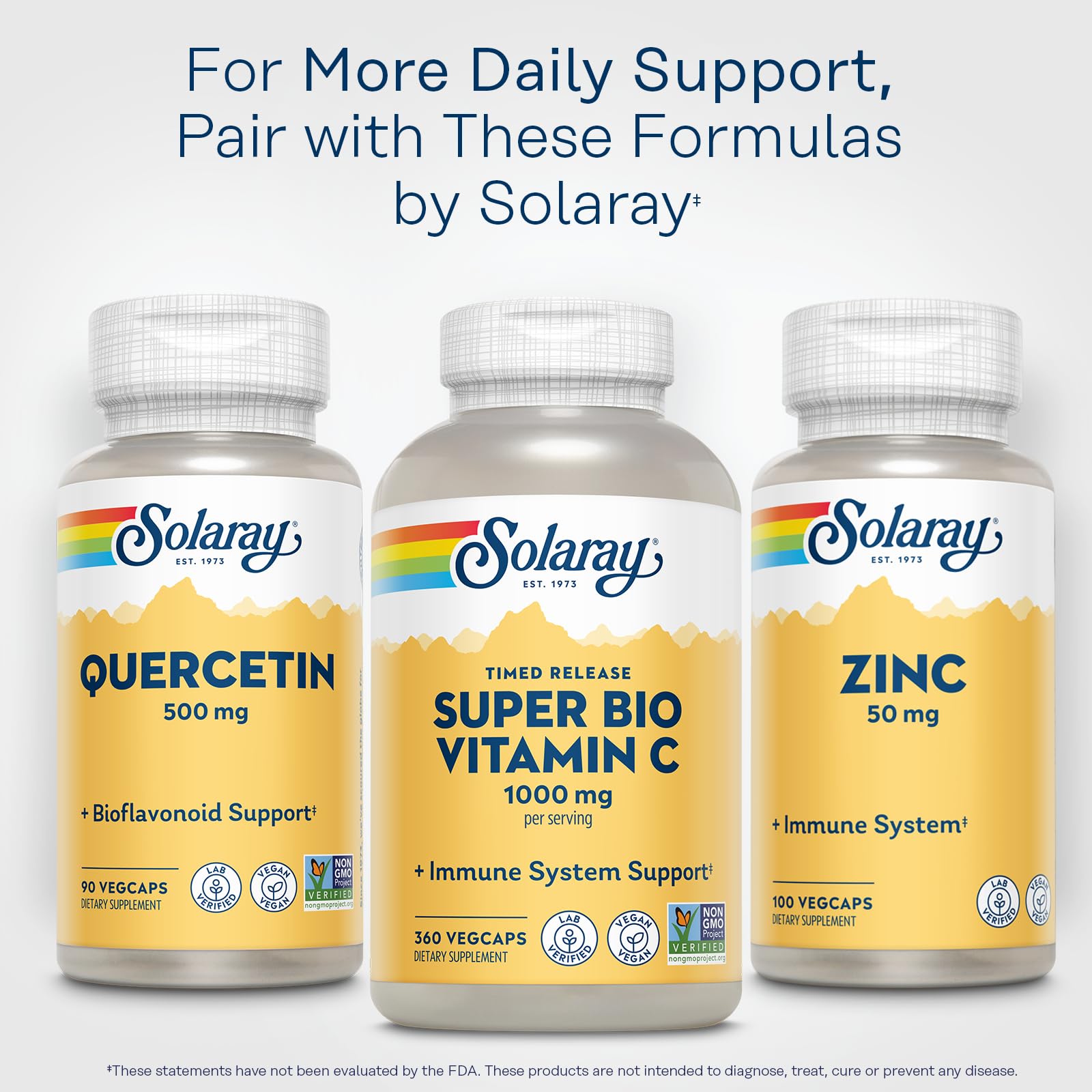 SOLARAY Quercetin 60-day guarantee badge on product page