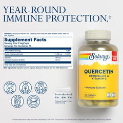 SOLARAY quercetin bromelain vitamin C capsules for an easy daily immune-support routine.