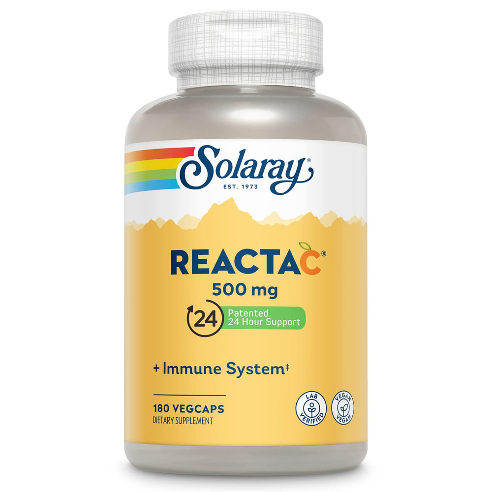 Solaray Reacta-C bottle cap close-up for daily immune support