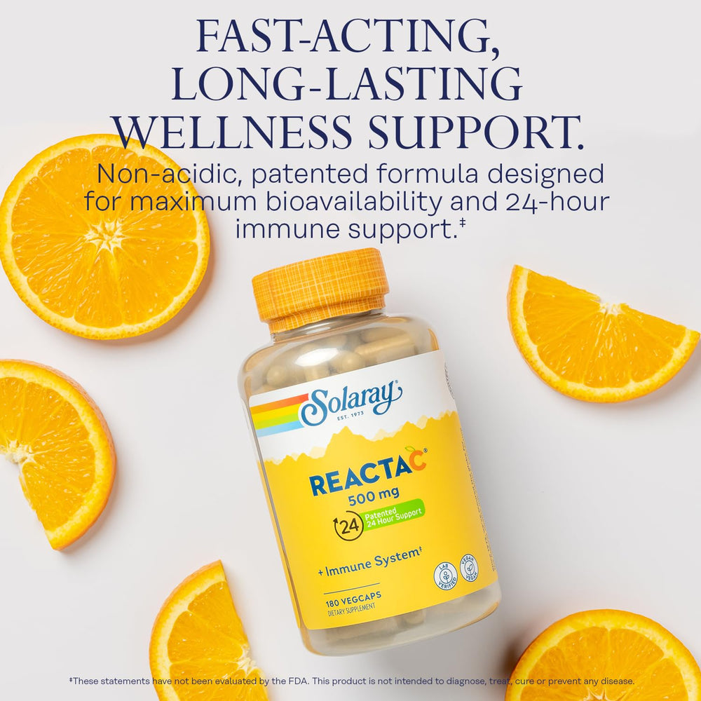 Solaray Reacta-C ingredients blend with bioflavonoids for immune support