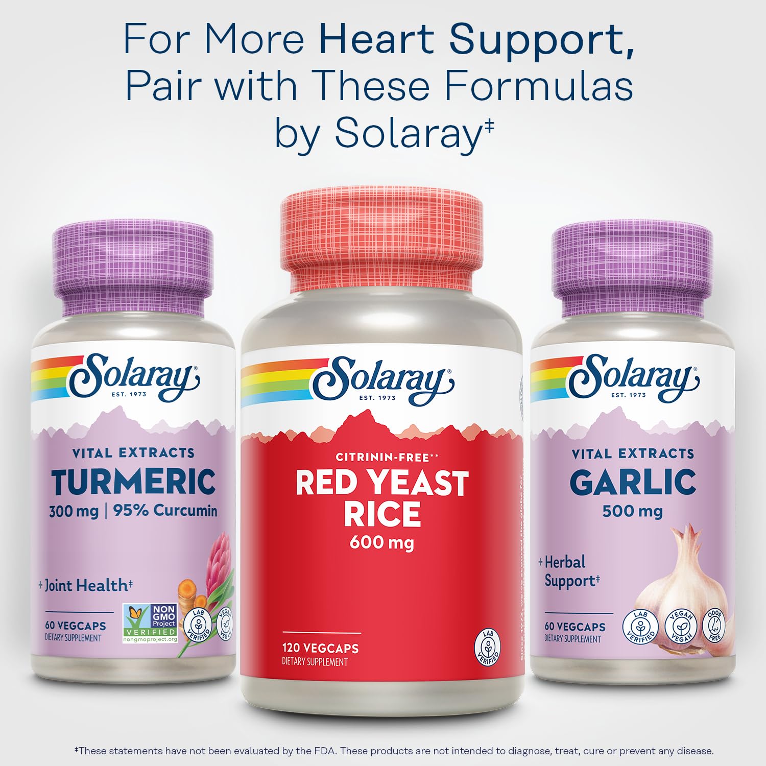 Solaray Red Yeast Rice 120 VegCaps ready for daily routine