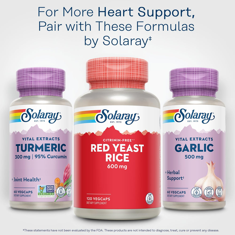 Solaray Red Yeast Rice 120 VegCaps ready for daily routine