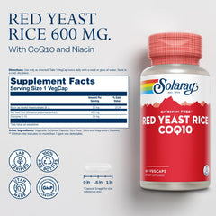 SOLARAY Red Yeast Rice capsules with No-Flush Niacin for easy daily use