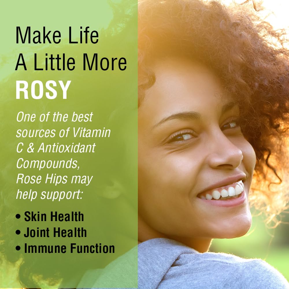 Solaray Rose Hips bottle on shelf convenient capsules for daily wellness