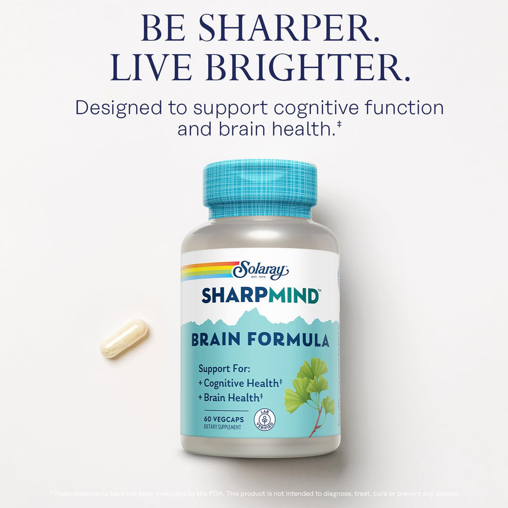 SOLARAY SharpMind ginkgo biloba extract for focus.