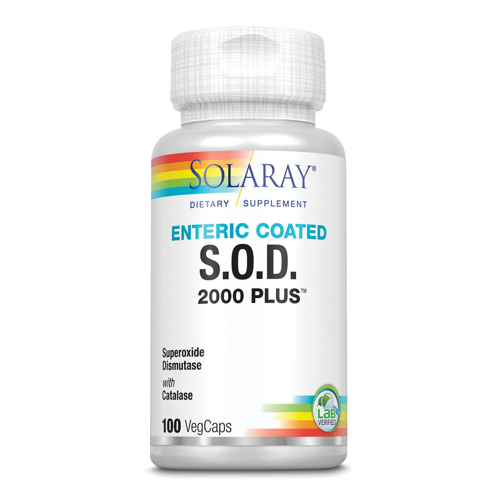 Solaray S.O.D. 2000 Plus bottle front view for antioxidant support.