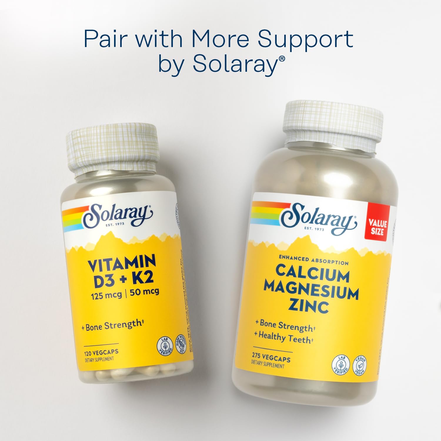 Solaray Spectro eco bottle uses 100% PCR material from reclaimed plastics.