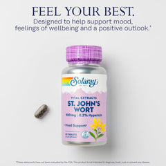 Solaray St. John's Wort daily dose image, illustrating a convenient single-tablet routine.