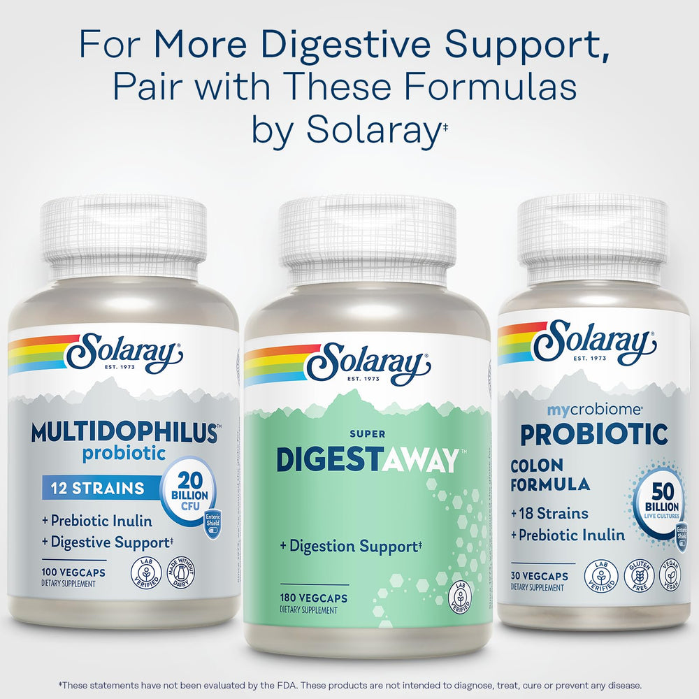 SOLARAY Super Digestaway bottle in kitchen setting for daily use