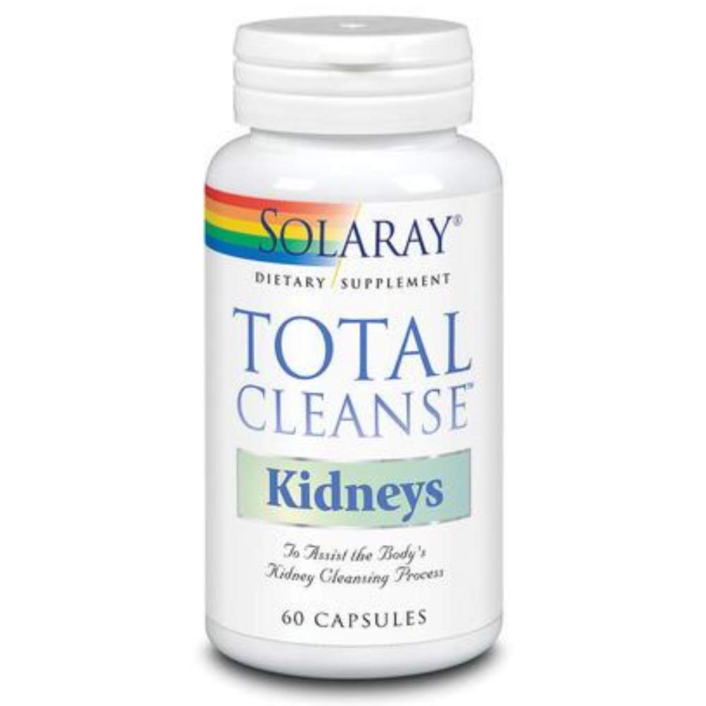 SOLARAY Total Cleanse Kidneys bottle with 60-count capsules supports daily wellness.
