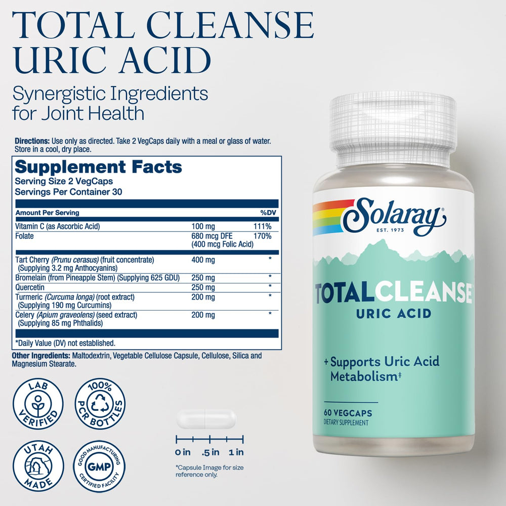 Solaray Total Cleanse tart cherry capsules emphasize cherry extract benefits