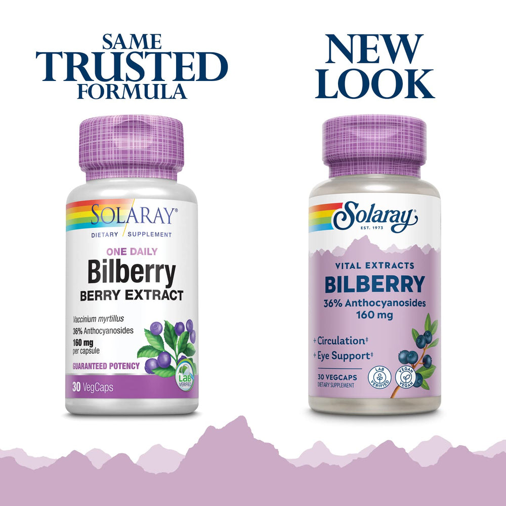 SOLARAY Vegan capsules offer plant-based nutrition for daily eye and circulation support.