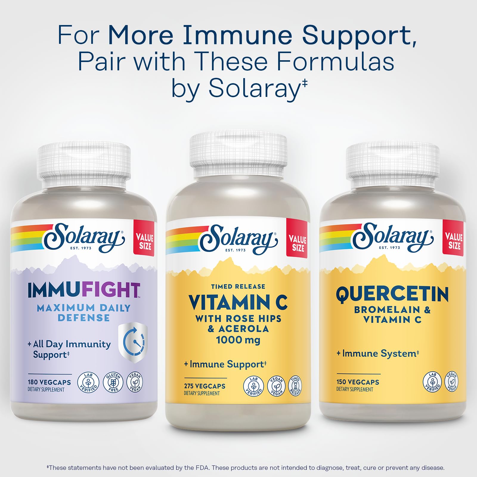 SOLARAY vegan capsules packaging shows plant-based wellness option