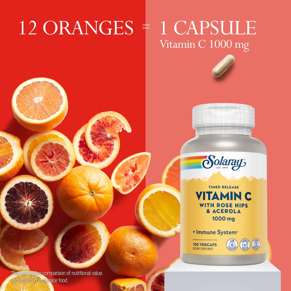 Solaray vegan capsules representing plant-based vitamin C.