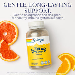 SOLARAY Vitamin C capsules close-up showing textured, buffered form