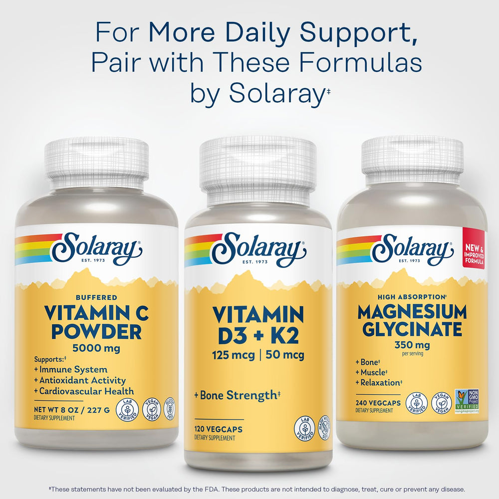 Solaray Vitamin C Powder ideal for smoothies and morning rituals.
