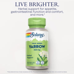 SOLARAY Yarrow whole aerial plant visual for natural sources.