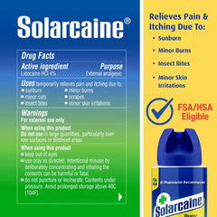 Solarcaine Aloe Spray con pulverizador 360 grados para aplicación sin frotar