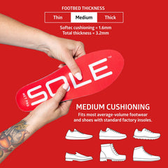 SOLE Active Medium cork base insoles close-up emphasizes eco friendly cushioning