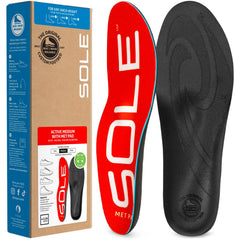 SOLE Active Medium Met Pad Insoles footbed shows arch support and neutral alignment.