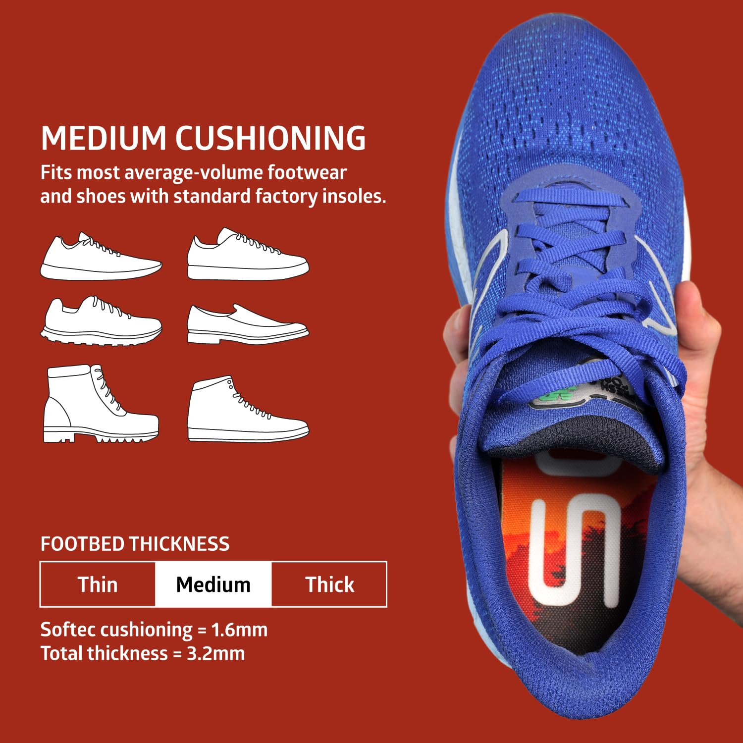SOLE Performance insole demonstrates arch height adjustment for a customized foot shape.