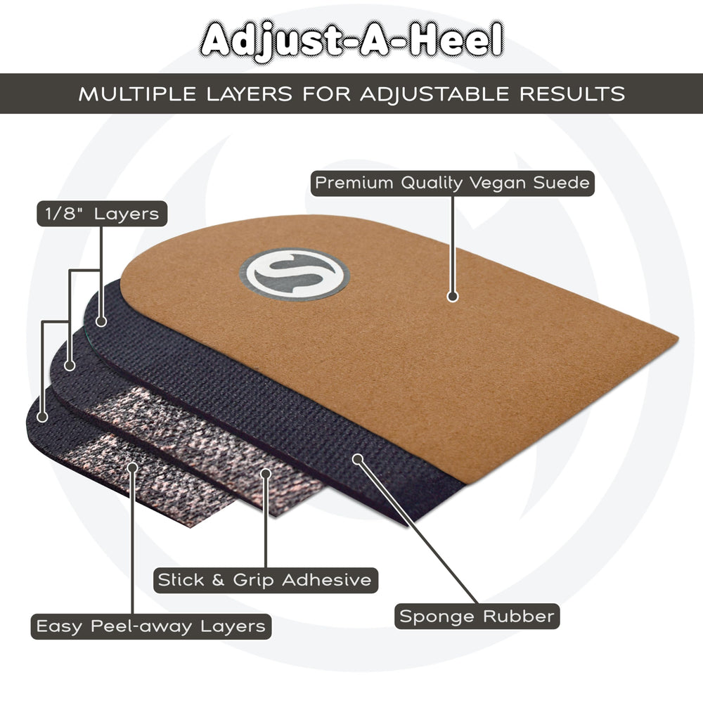 In-use view of SoleAid Adjust-A-Heel in everyday wear