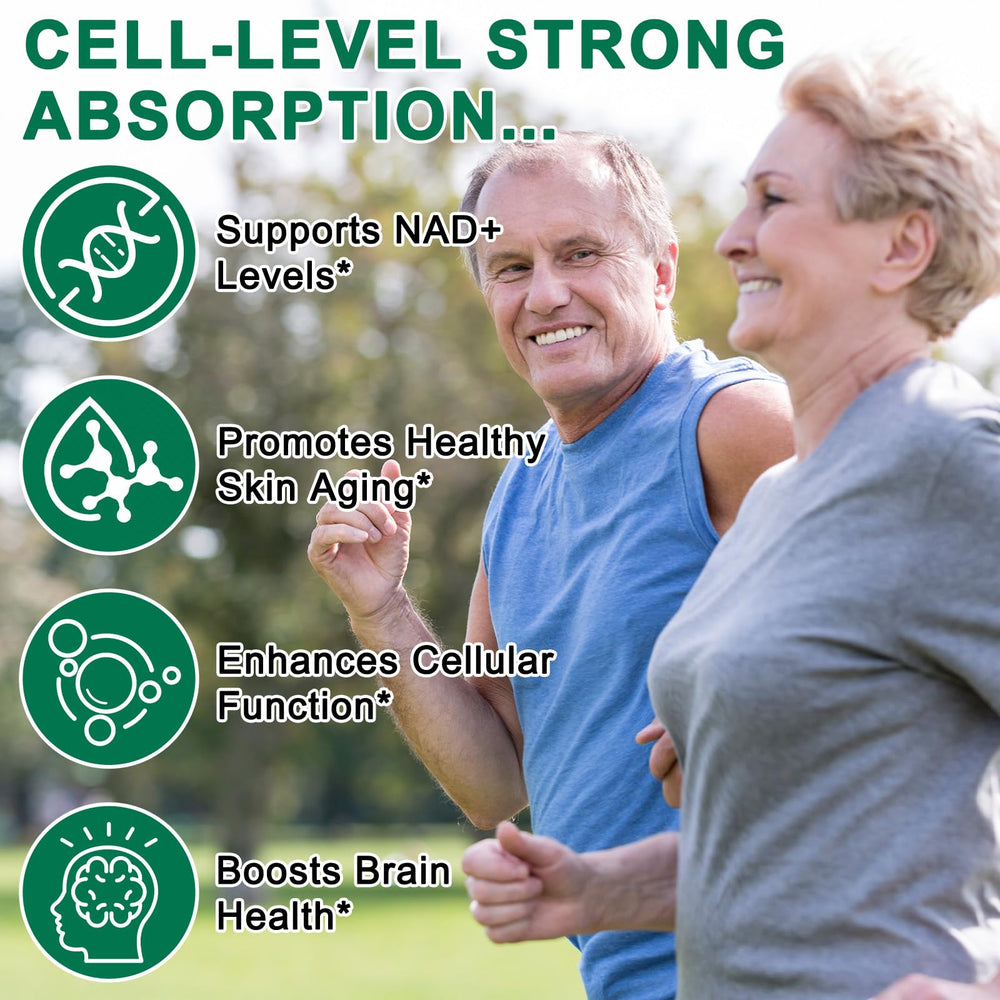 SOLEMEONY NAD+ capsules closeup highlighting liposomal design and absorption focus.