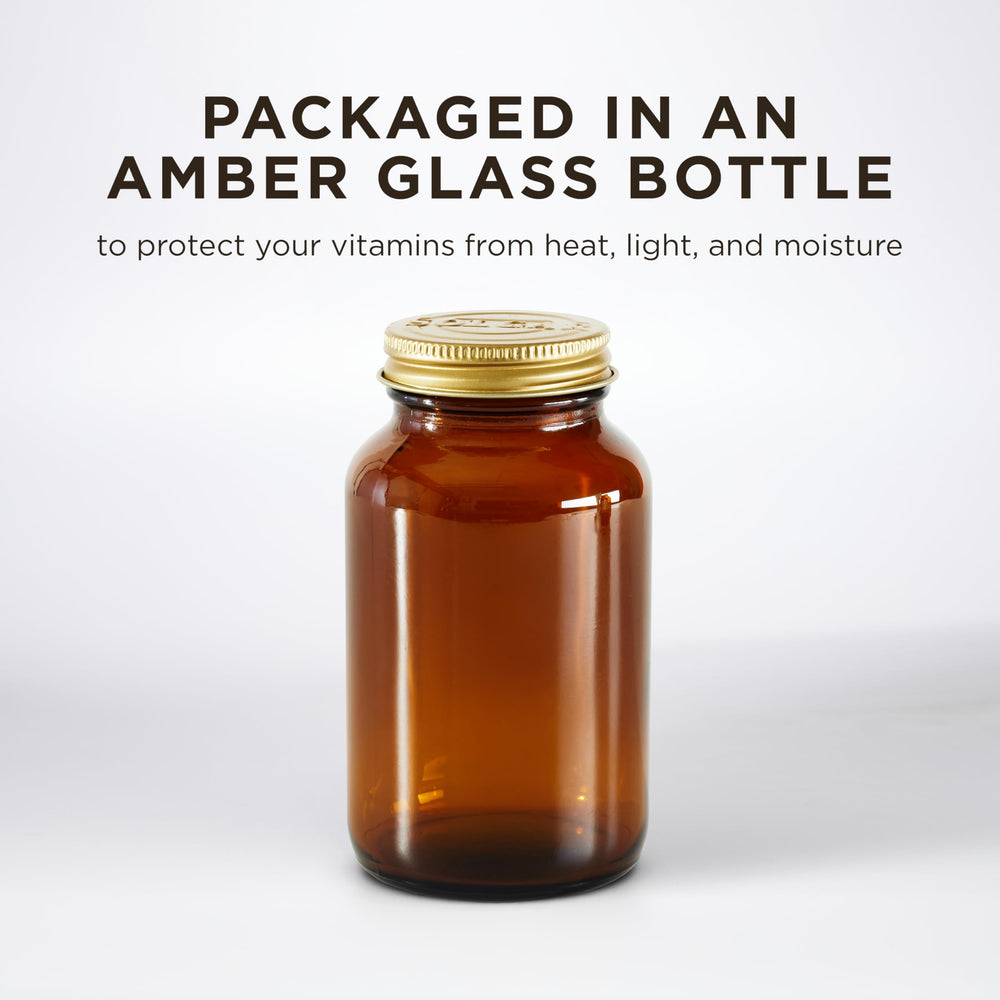 Solgar B-Complex 100 nutrition facts card emphasizes essential vitamins