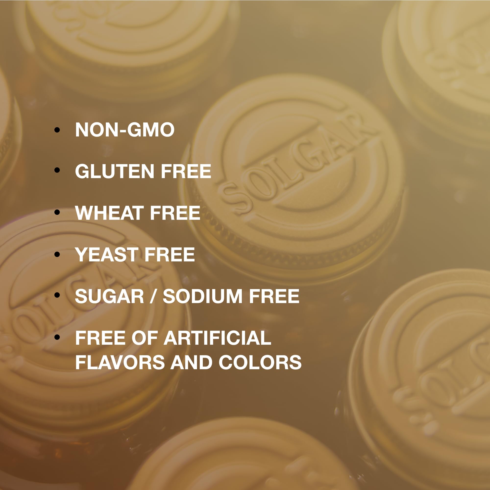Solgar B-Complex 50 gluten-free formulation on packaging.