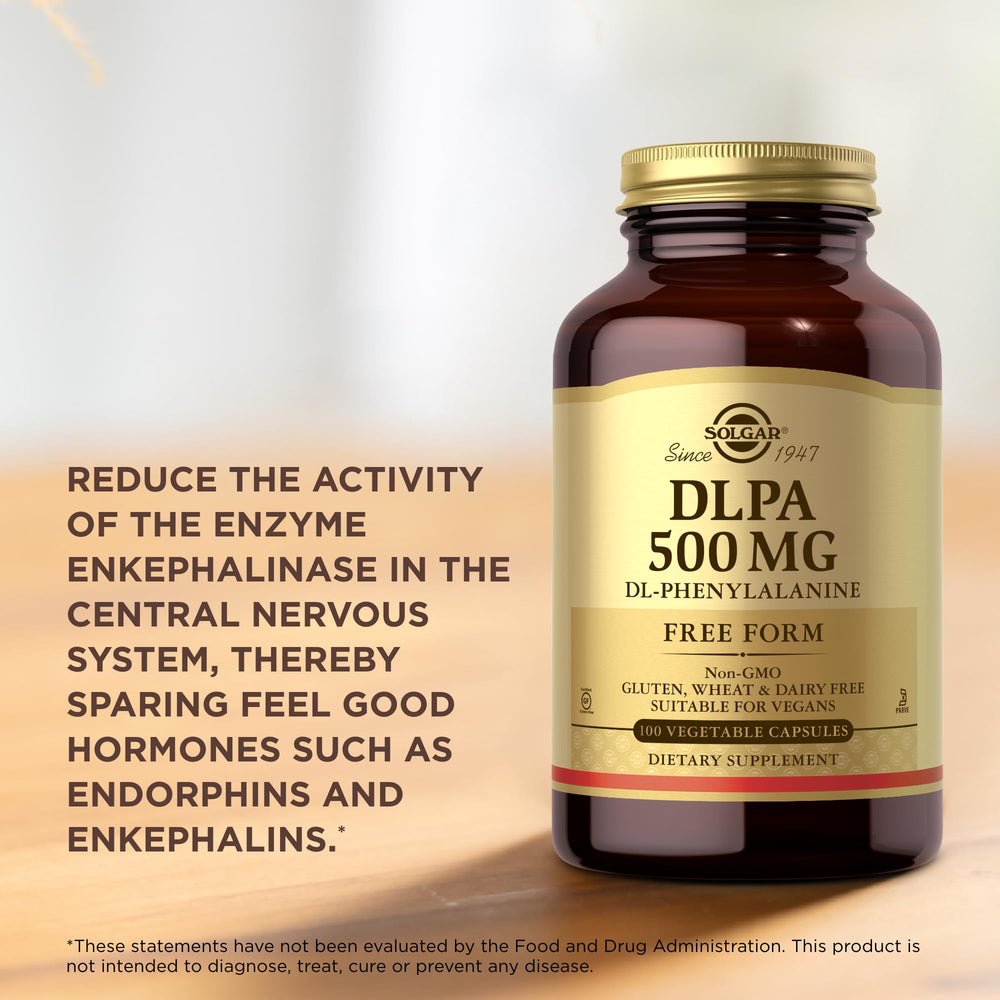 Solgar DLPA ingredients panel helps informed vegan supplement choices.