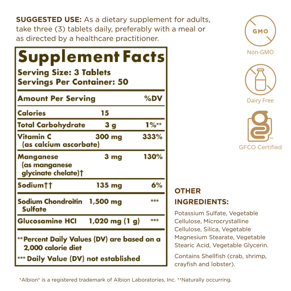 Solgar bottle side view focusing on Non-GMO, gluten-free, and dairy-free formula