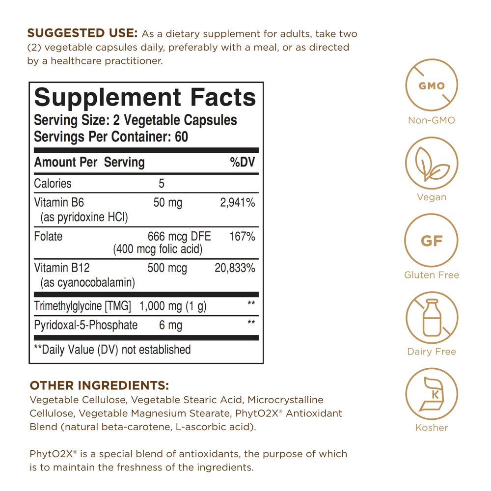 Solgar Homocysteine Modulators capsules in hand for easy daily intake