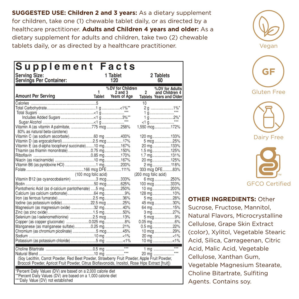 Solgar Kangavites Bouncin’ Berry chewables closeup showing tasty support for kids