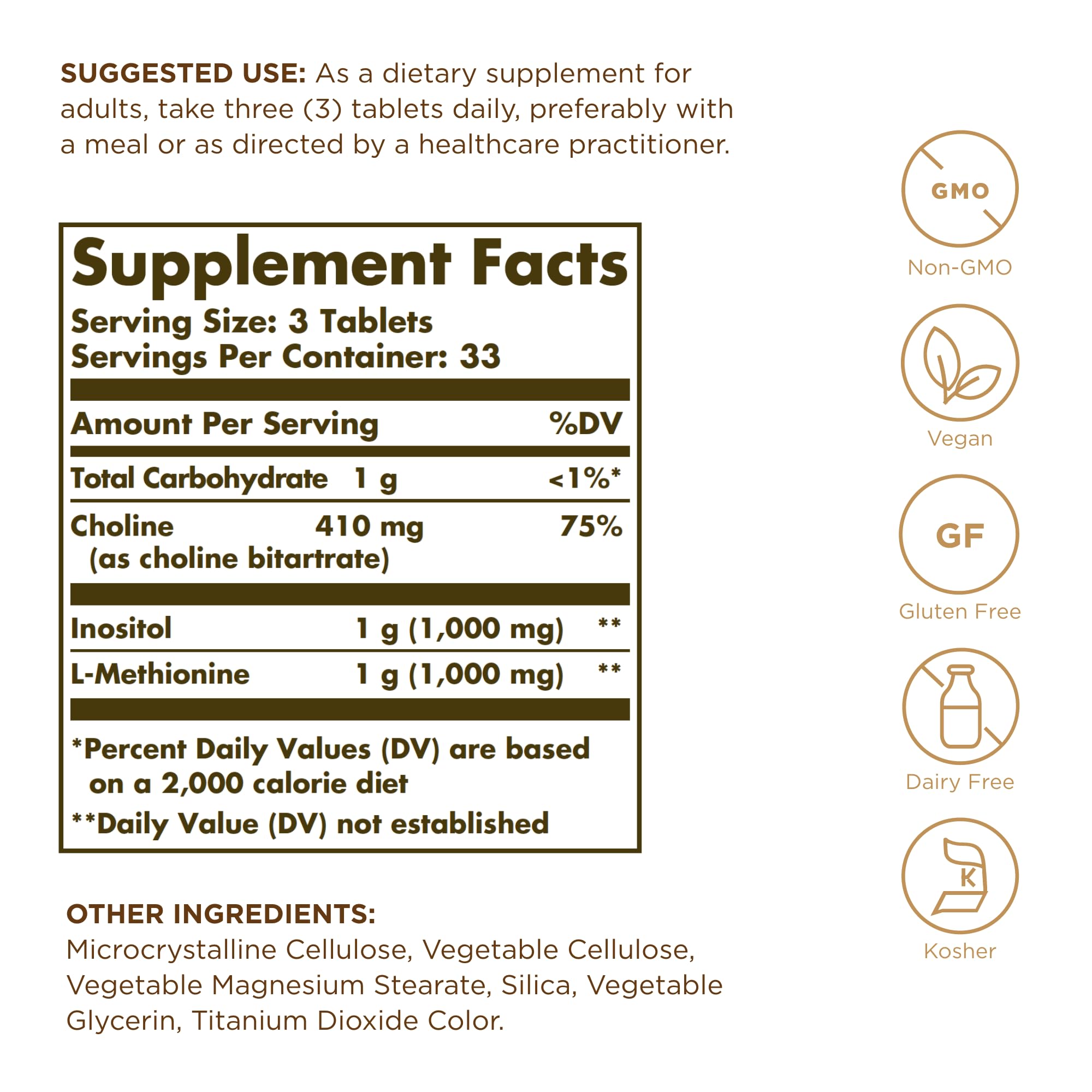 Solgar Lipotropic Factors label closeup with brand and supplement details.