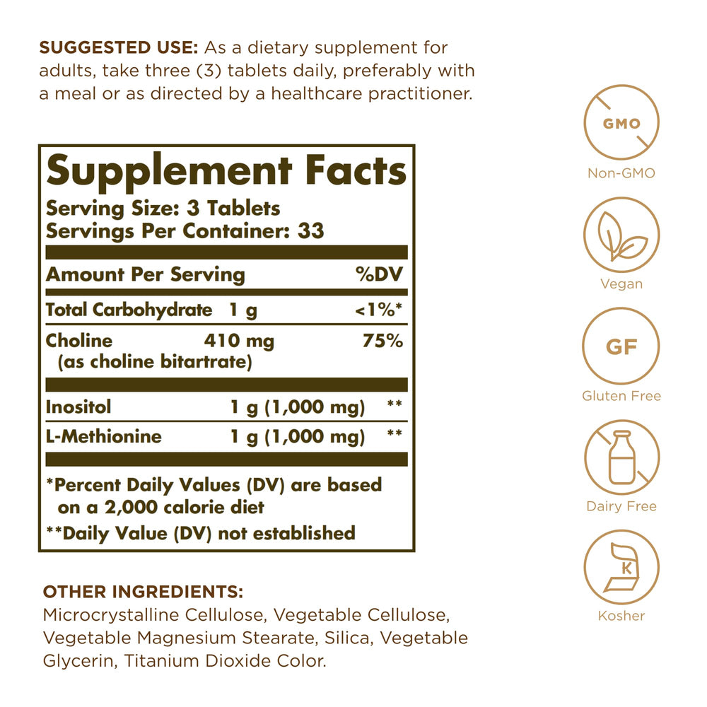 Solgar Lipotropic Factors label closeup with brand and supplement details.