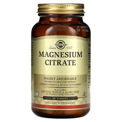Solgar Magnesium Citrate label detail highlights packaging clarity and non-GMO status