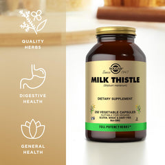 Solgar Milk Thistle veggie cap serving close-up for daily use