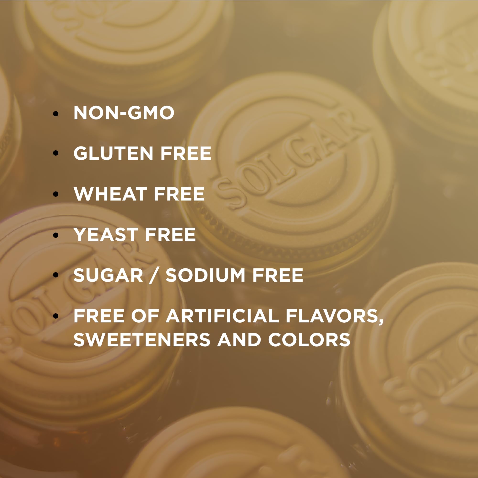 Solgar Niacin 500 mg ingredients panel indicating quality