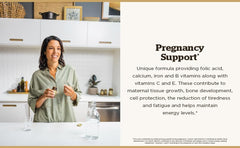 Solgar Prenatal Nutrients 120 Tabs packaging box emphasizes comprehensive prenatal nutrition.