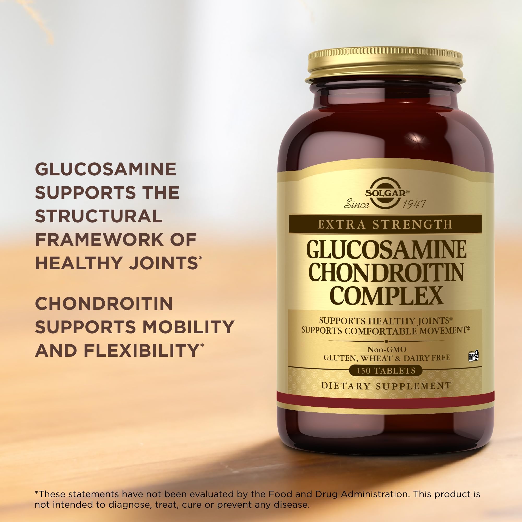 Solgar product box image emphasizing 150 tablets and serving count
