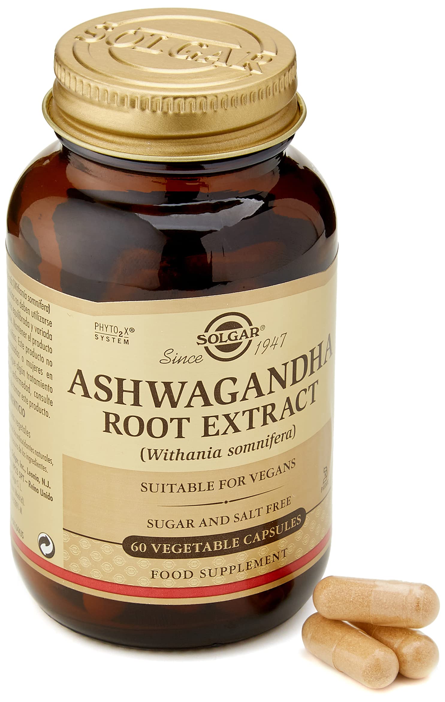Solgar SFP Ashwagandha bottle front view for daily calm support