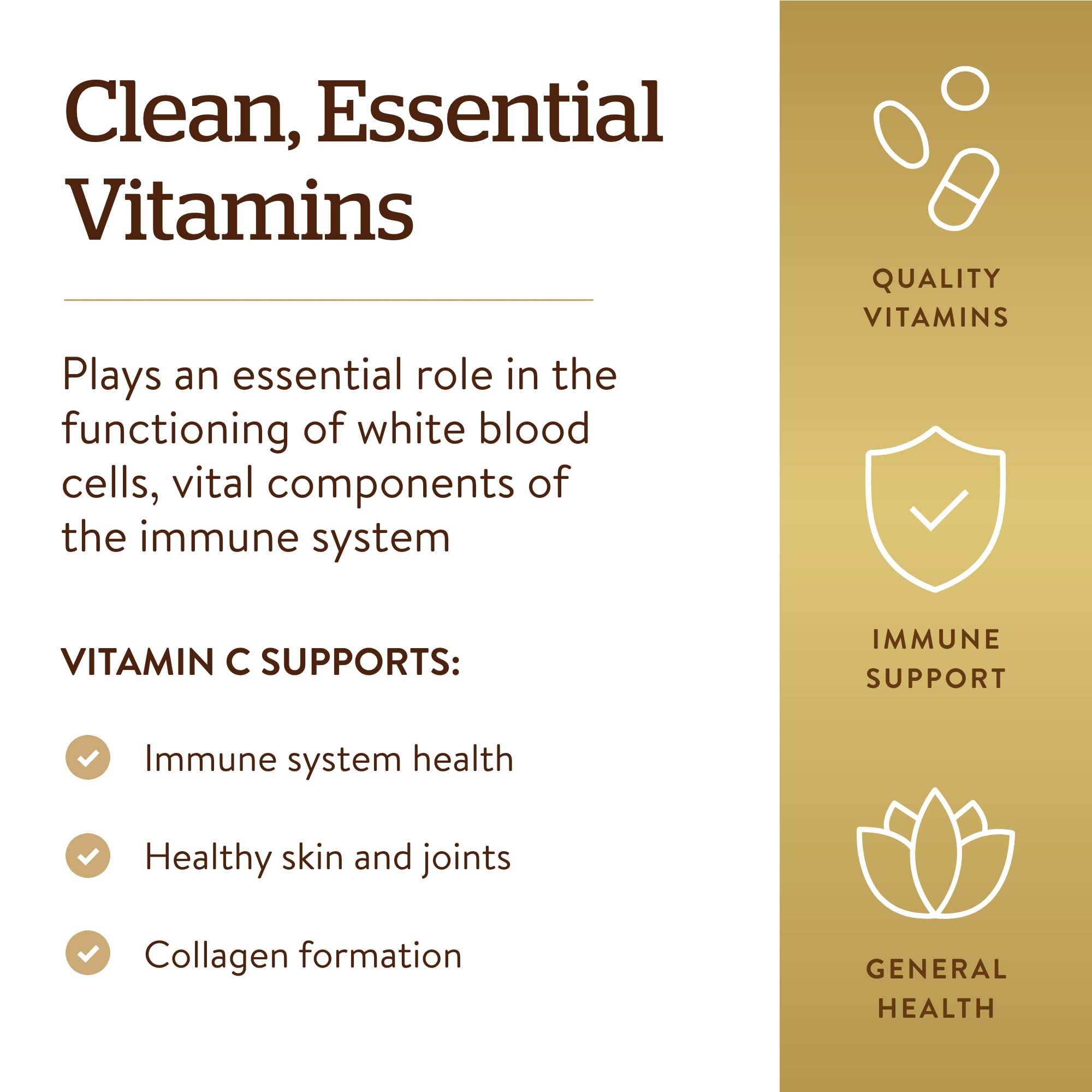 Solgar Vitamin C 1000 mg capsules inside bottle illustrating daily antioxidant support