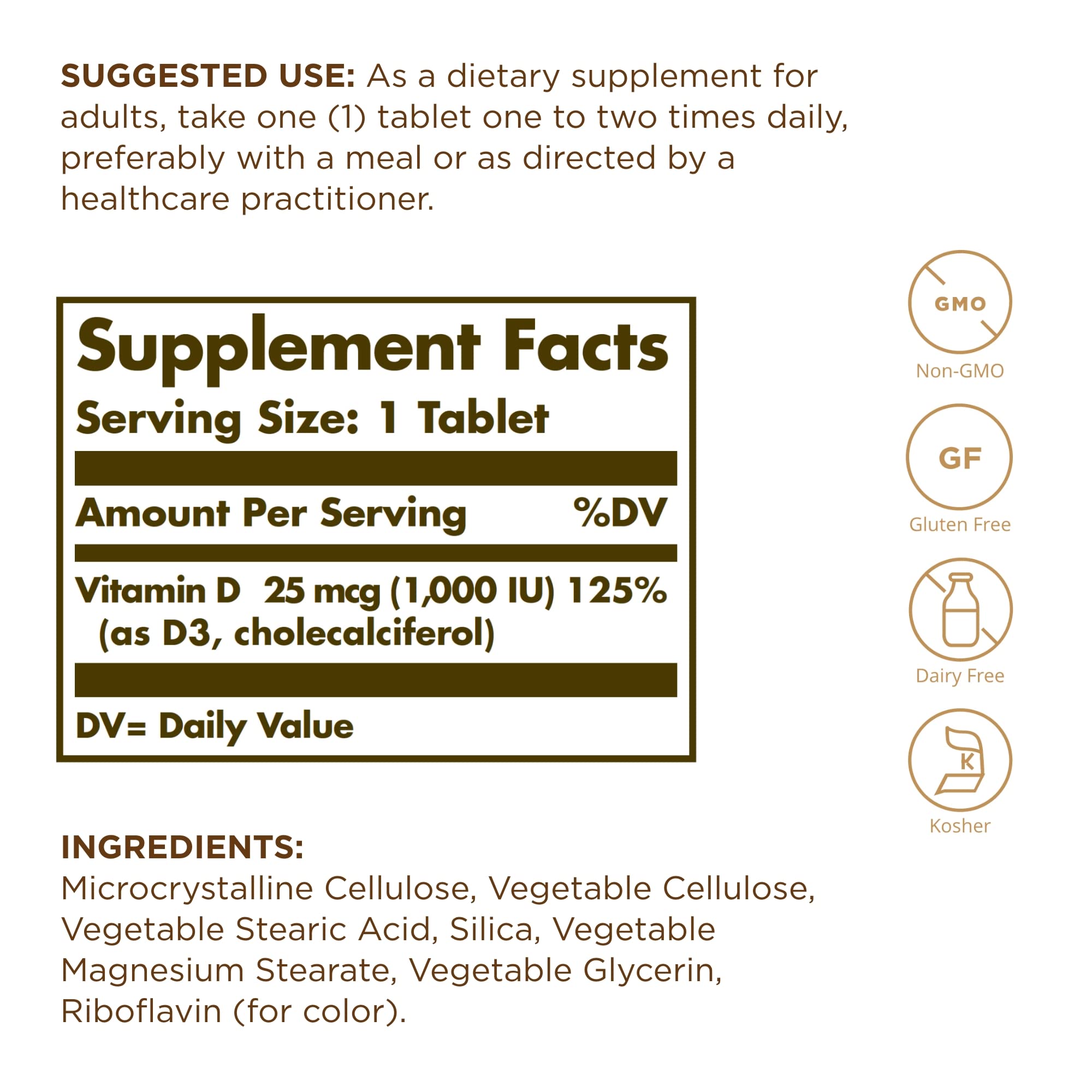 Solgar Vitamin D3 packaging and label highlighting daily supplementation