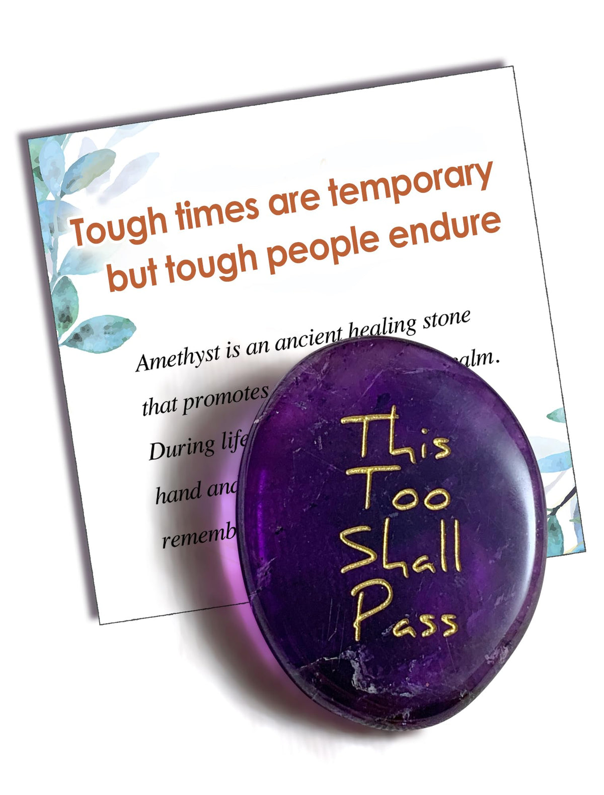 SOLICIEL This Too Shall Pass amethyst handheld for calm focus