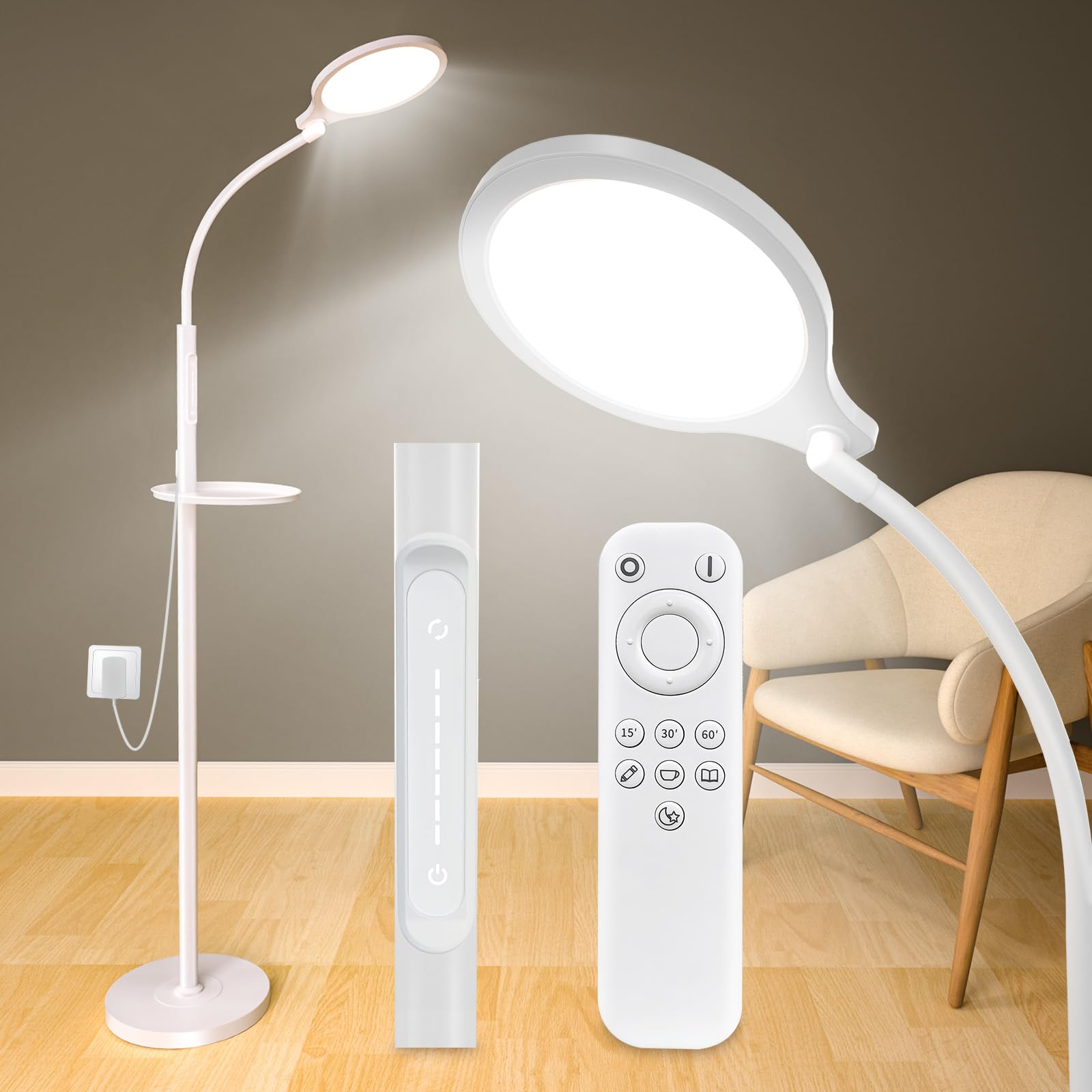 SOLLA timer function visual for 15, 30, or 60 minutes