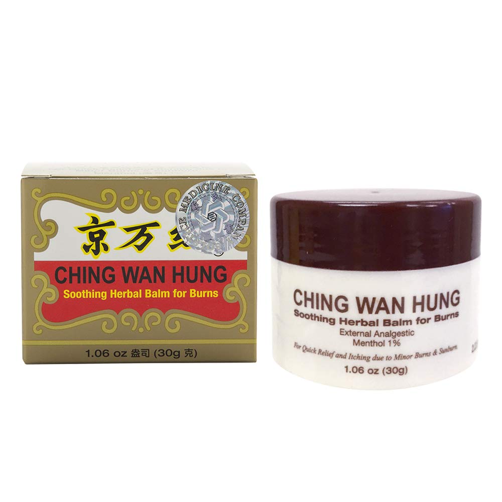 Solstice Ching Wan Hung balm jar soothing minor burns and hydrating skin.